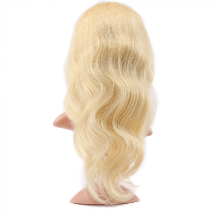 Gerçek Front Lace Daalı Platin Tül Peruk / 55/60cm