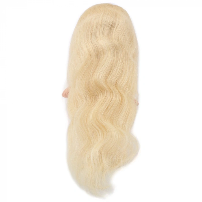 Gerçek Front Lace Daalı Platin Tül Peruk / 65/70cm