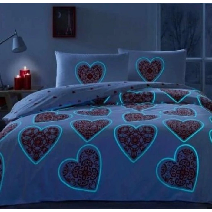 Glow Parlayan Çift Kişilik Nev Takımı Cordelia Kırmızı