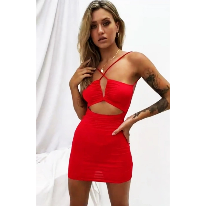 Göbek ve Sırt Dekolteli Fantazi Elbise