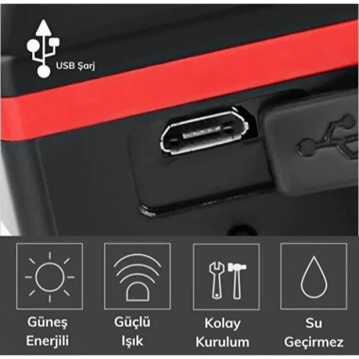 Güneş Enerjili Bisiklet Işıklı Korna (  )