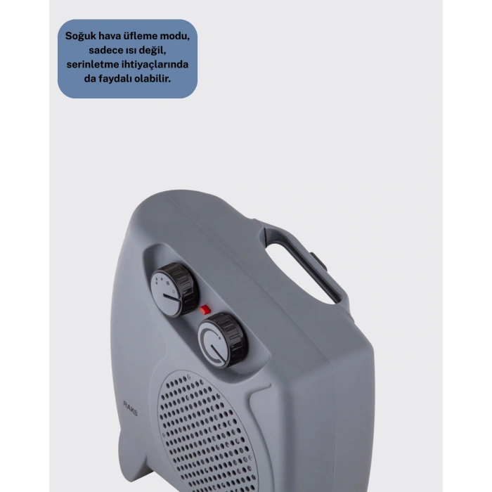Güvenli Elektrikli Fanlı Isıtıcı Termostatlı Hızlı Isıtma