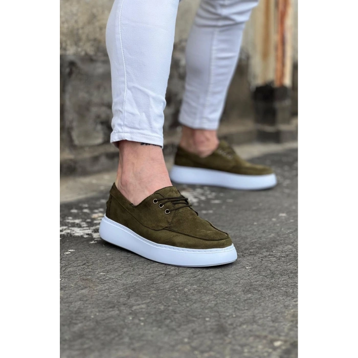 Haki Süet Ortopedik Taban Erkek Casual Ayakkabı