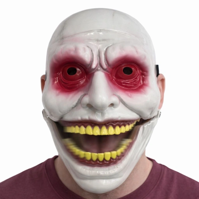 Hareketli Çene Mekanizmalı Korku Maskesi Kırmızı