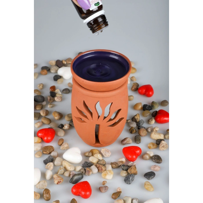 Hayat Ağacı El Yapımı Çömlek Buhurdanlık Tütsülük