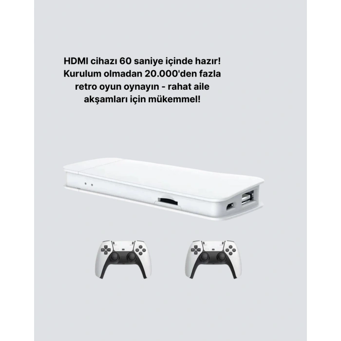 HDMI ve Kablosuz Kontrolcülü 20.000 Oyunlu Retro Oyun Konsolu