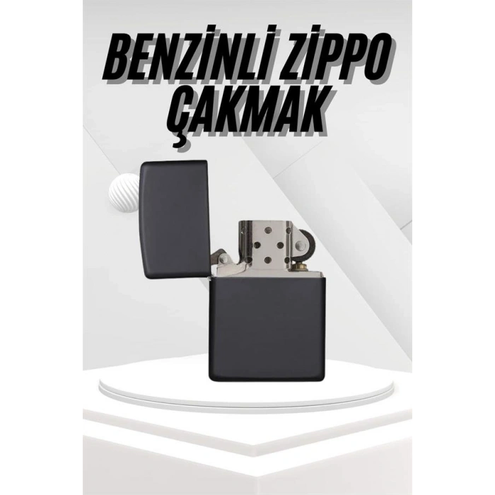 Hediyelik Zarif Model Siyah Benzinli Çakmak