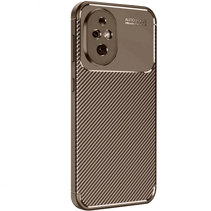 Honor 200 Kılıf Auto Fus Karbon Kapak - Kahverengi