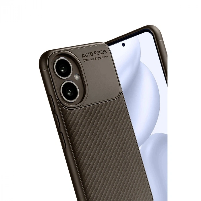 Honor 400 Kılıf Auto Fus Karbon Kapak - Kahverengi