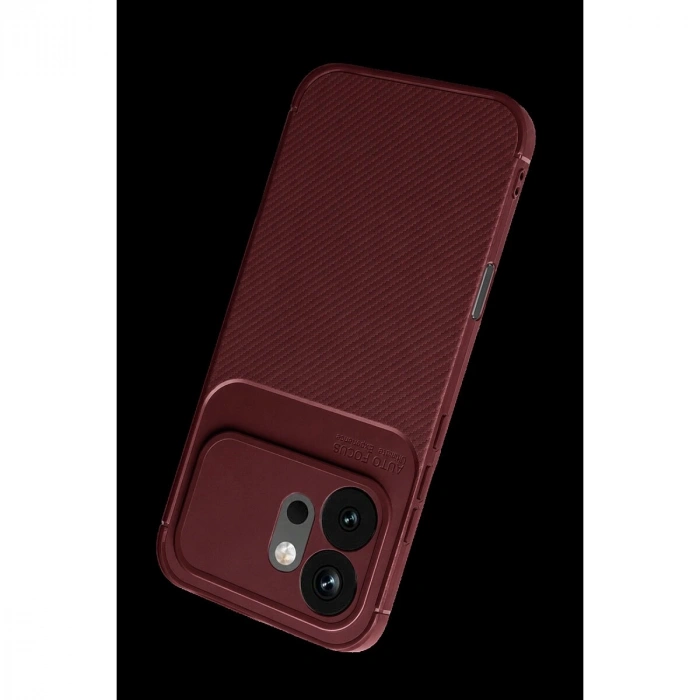 Huawei Honor 600 Auto Fus Karbon Kapak - Bordo