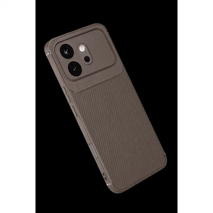 Huawei Honor 600 Auto Fus Karbon Kapak - Gri