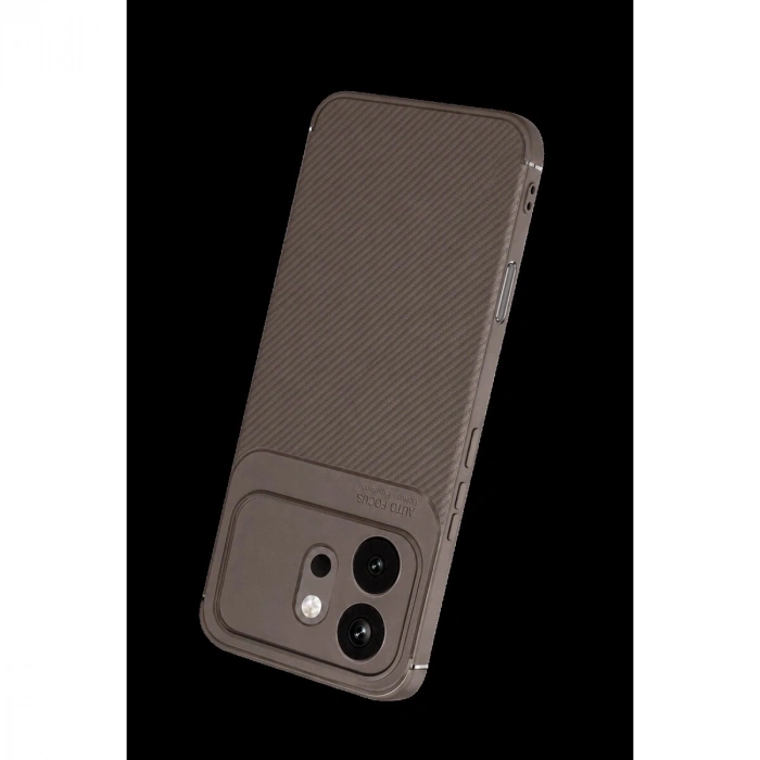 Huawei Honor 600 Auto Fus Karbon Kapak - Gri