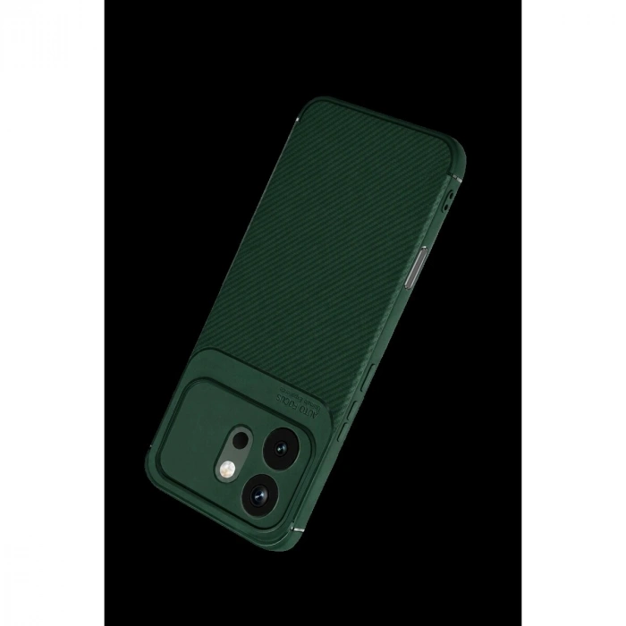 Huawei Honor 600 Auto Fus Karbon Kapak - Koyu Yeşil