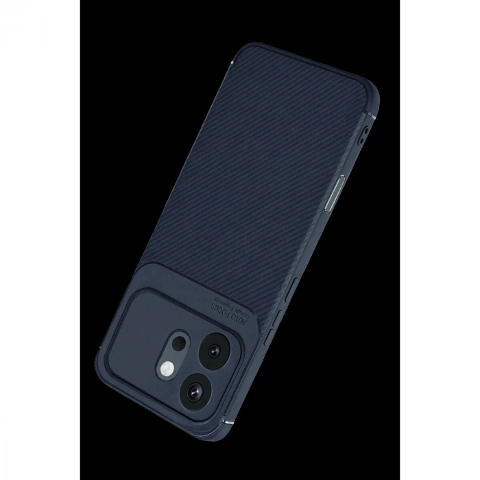 Huawei Honor 600 Auto Fus Karbon Kapak - Lacivert