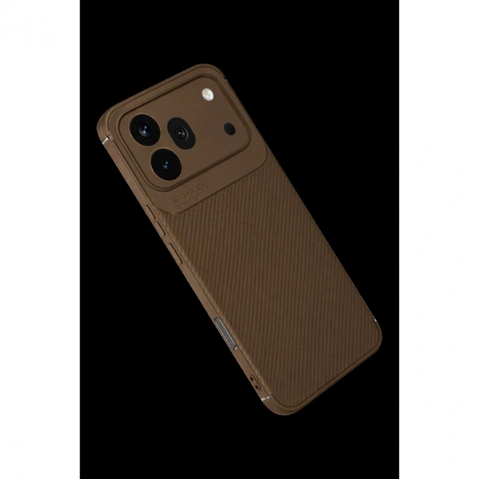 Huawei Honor 600 Pro Auto Fus Karbon Kapak - Kahverengi
