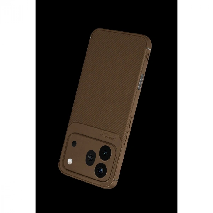 Huawei Honor 600 Pro Auto Fus Karbon Kapak - Kahverengi