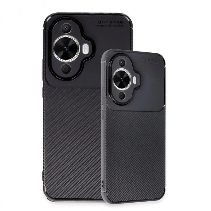 Huawei Nova 12s Kılıf Auto Fus Karbon Kapak - Siyah