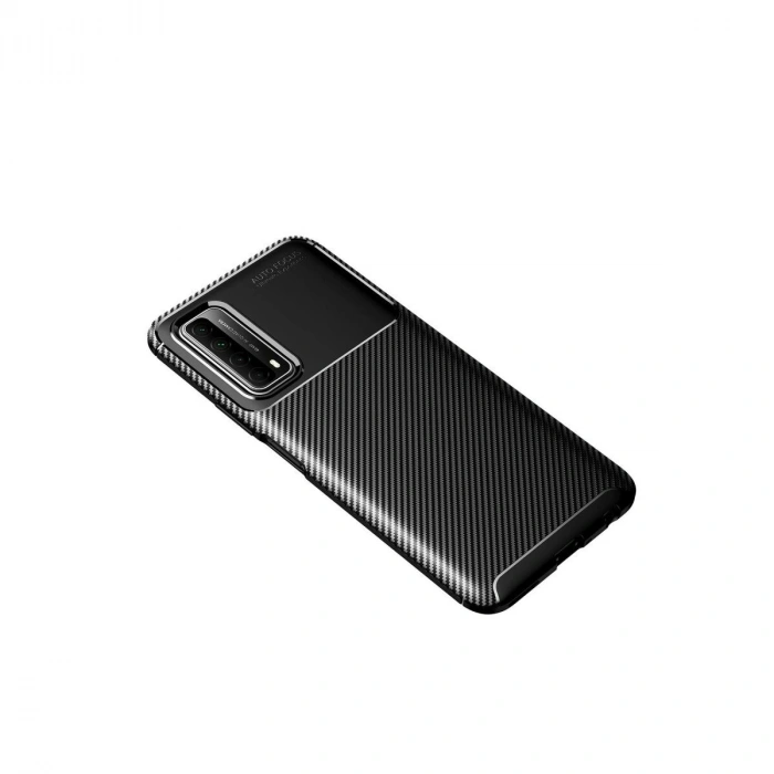 Huawei P Smart 2021 Kılıf Auto Fus Karbon Kapak - Siyah