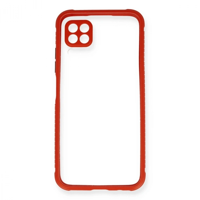 Huawei P40 Lite Kılıf Miami Şeffaf  - Kırmızı