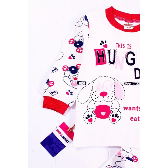 Hungry Desenli Kız Çuk Pijama Takımı