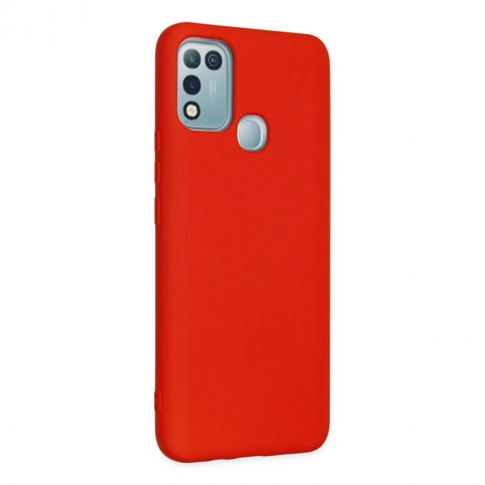 İnfinix Hot 10 Play Kılıf Nano İçi Kadife  - Kırmızı
