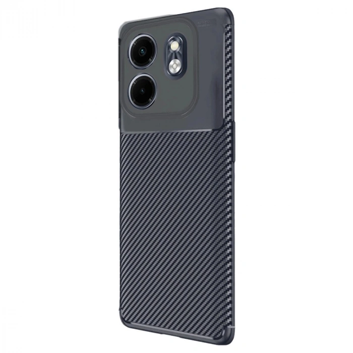 İnfinix Smart 9 Kılıf Auto Fus Karbon Kapak - Lacivert