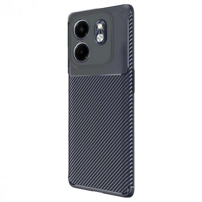İnfinix Smart 9 Kılıf Auto Fus Karbon Kapak - Lacivert