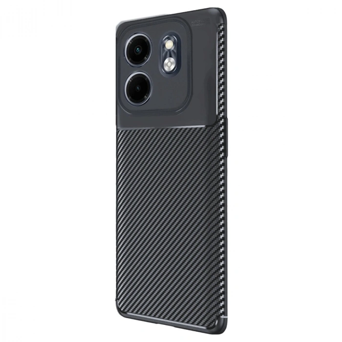 İnfinix Smart 9 Kılıf Auto Fus Karbon Kapak - Siyah