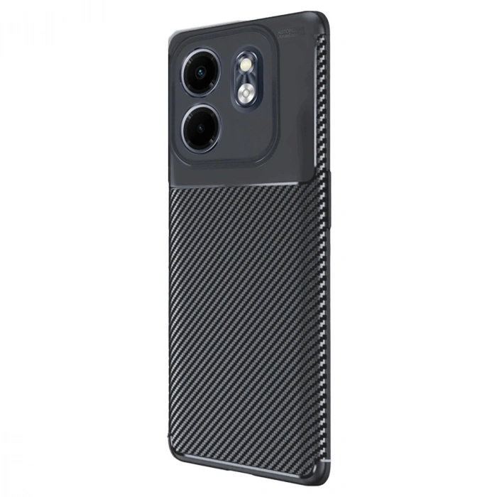 İnfinix Smart 9 Kılıf Auto Fus Karbon Kapak - Siyah