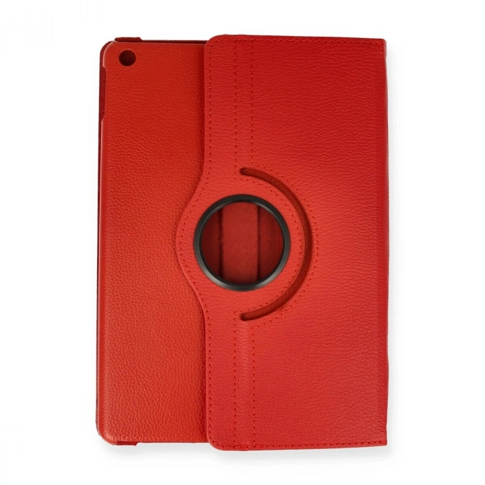 İpad 10.2 (7.nesil) Kılıf 360 Tablet Deri Kılıf - Kırmızı