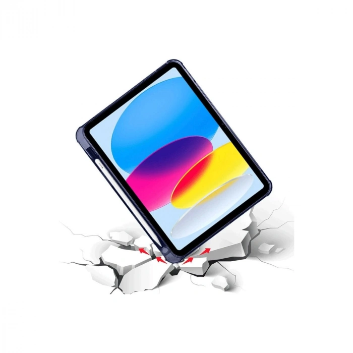 İpad 2022 10.9 (10.nesil) Kılıf Kalemlikli Mars Tablet Kılıfı - Lacivert