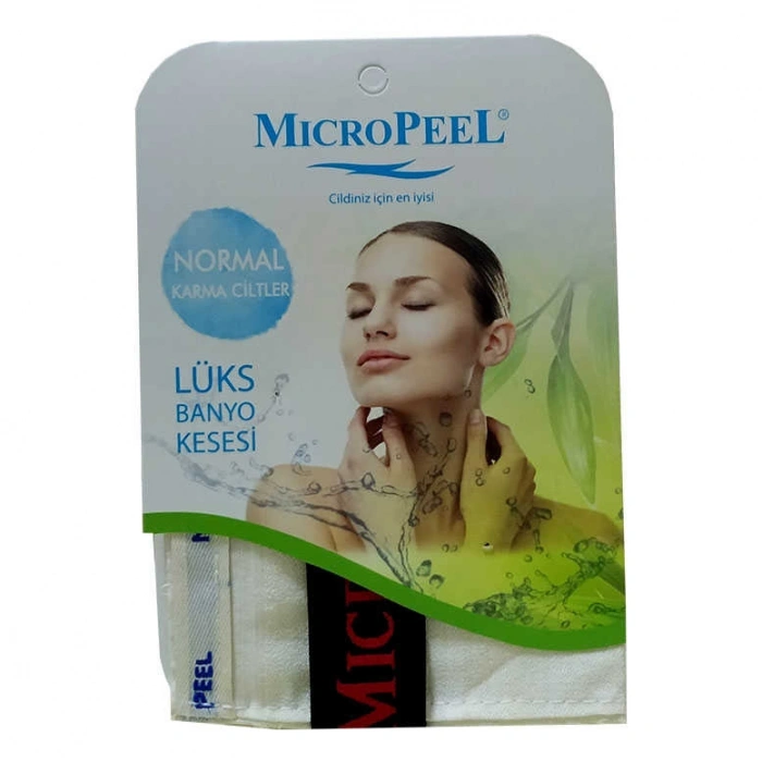İpek  Cilt İçin Banyo Kesesi Beyaz 16X25