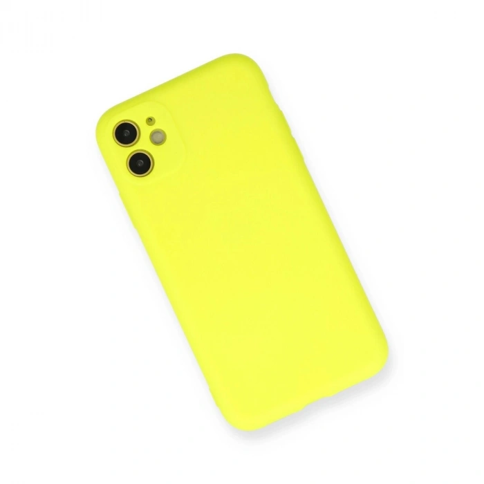 İphone 11 Kılıf Nano İçi Kadife  - Sarı