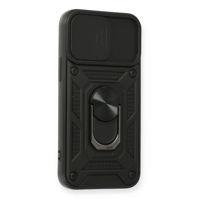 İphone 11 Kılıf Pars Lens Yüzüklü  - Siyah