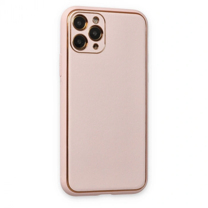 İphone 11 Pro Kılıf Co Deri  Kapak - Pudra