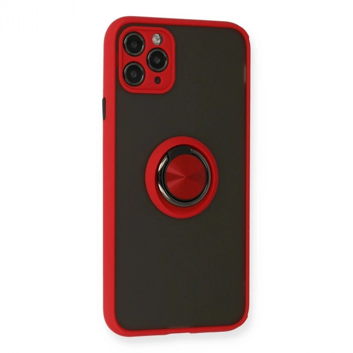 İphone 11 Pro Kılıf Montreal Yüzüklü  Kapak - Kırmızı