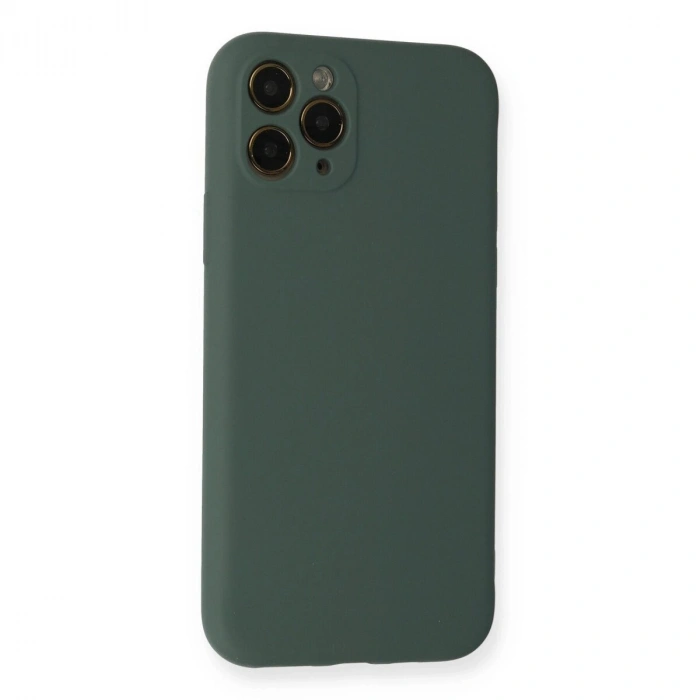 İphone 11 Pro Kılıf Nano İçi Kadife  - Koyu Yeşil