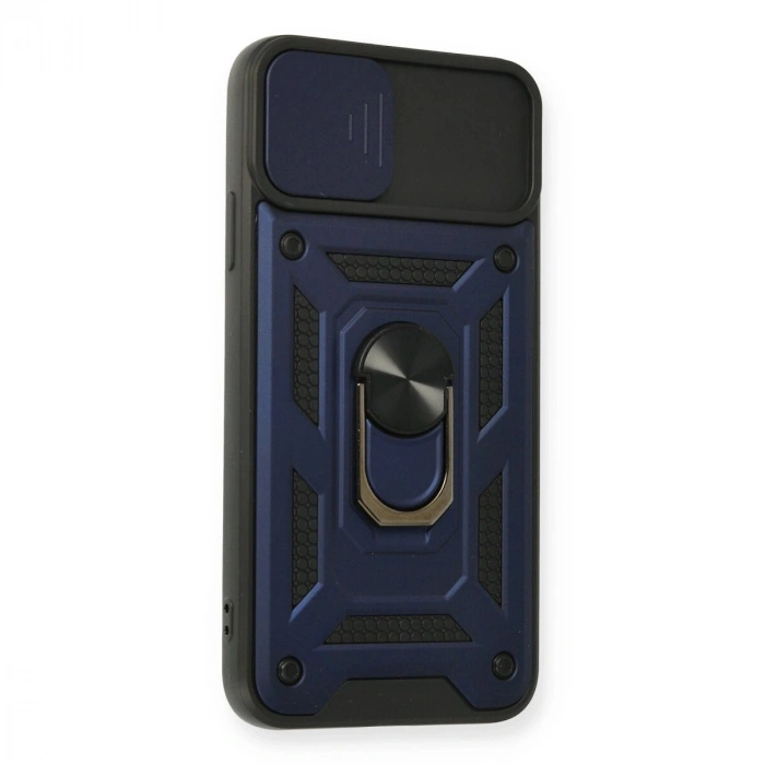 İphone 11 Pro Kılıf Pars Lens Yüzüklü  - Lacivert