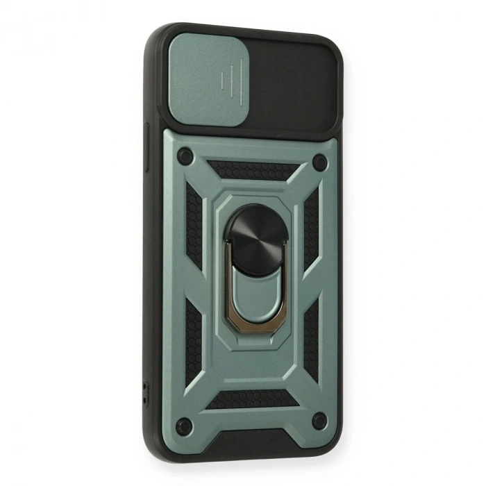 İphone 11 Pro Kılıf Pars Lens Yüzüklü  - Yeşil