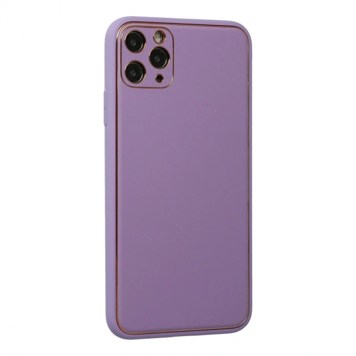 İphone 11 Pro Max Kılıf Co Deri  Kapak - Lila
