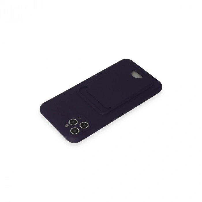 İphone 11 Pro Max Kılıf Kelvin Kartvizitli  - Derin Mor