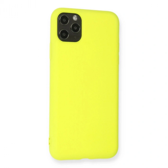 İphone 11 Pro Max Kılıf Nano İçi Kadife  - Sarı