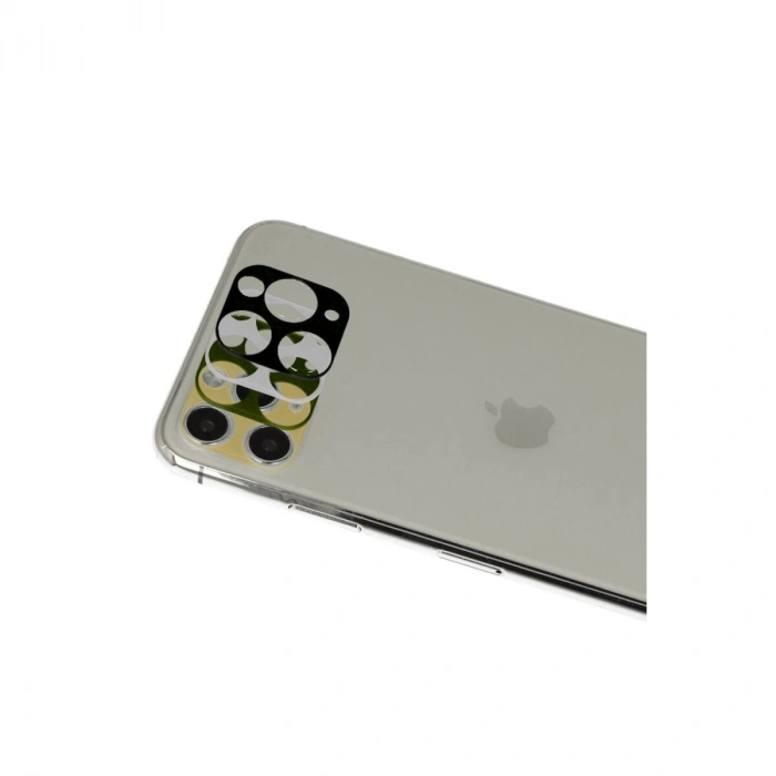 İphone 11 Pro Max Rainbow Kamera Lens Koruma Cam - Gold