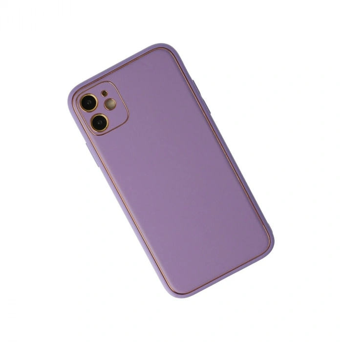 İphone 12 Kılıf Co Deri  Kapak - Lila