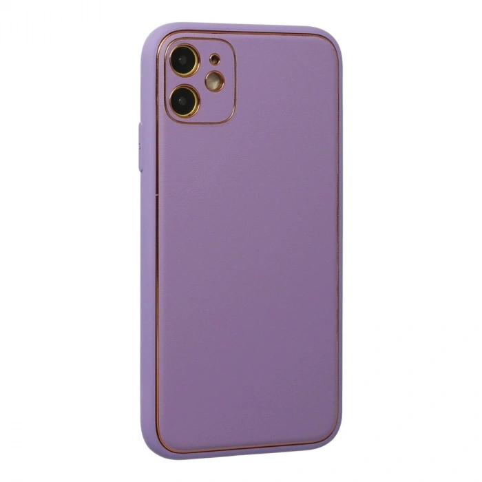 İphone 12 Kılıf Co Deri  Kapak - Lila