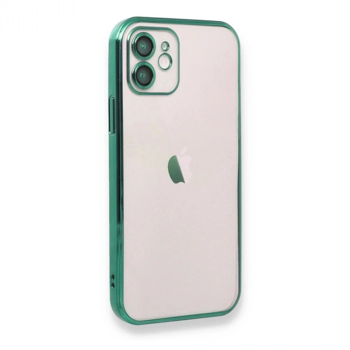 İphone 12 Kılıf  Lensli  - Yeşil
