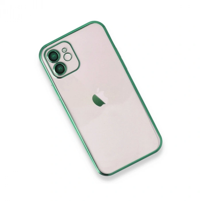 İphone 12 Kılıf  Lensli  - Yeşil