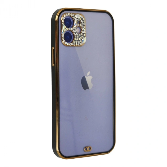 İphone 12 Kılıf Liva Taşlı  - Siyah