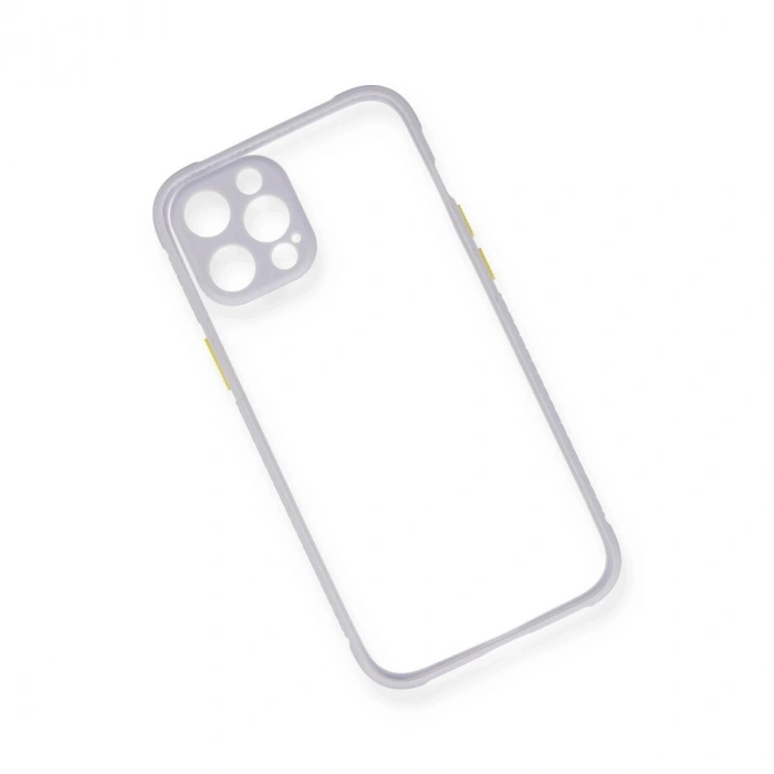 İphone 12 Kılıf Miami Şeffaf  - Lila