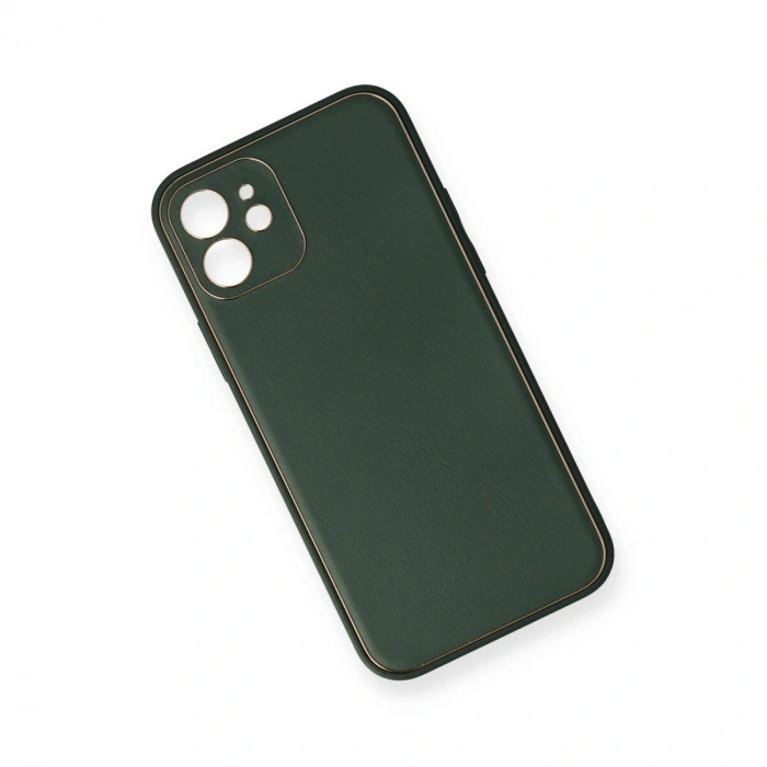 İphone 12 Mini Kılıf Co Deri  Kapak - Yeşil